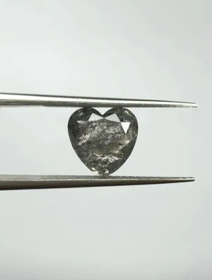 Heart Shape Salt   Pepper Diamond Double Cut - 2.01cts - 07787