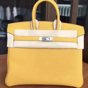 Hermès Birkin 25 Jaune Ambre Togo Palladium Hardware PHW