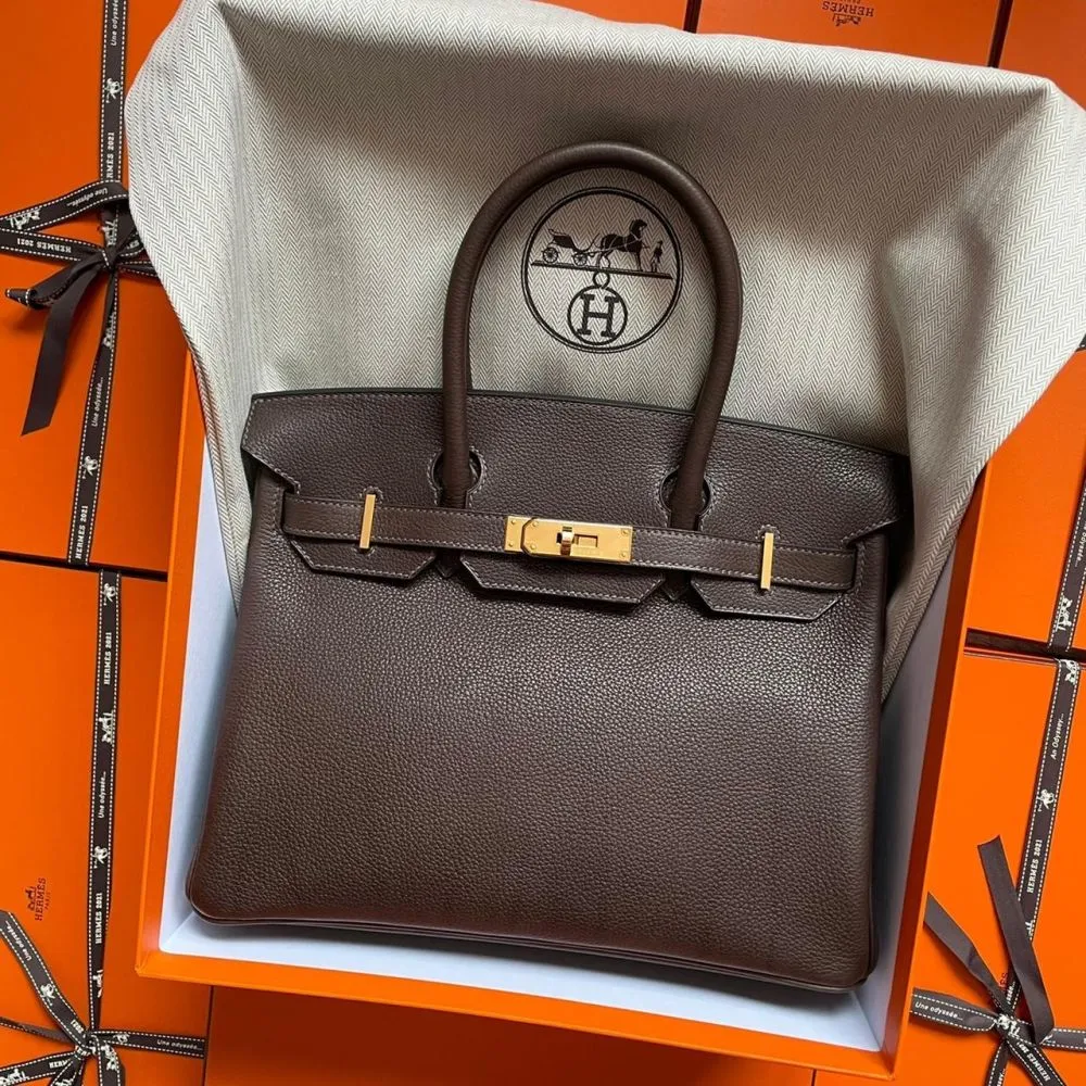 Hermès Birkin 30 Ebene Barenia Faubourg Gold Hardware GHW