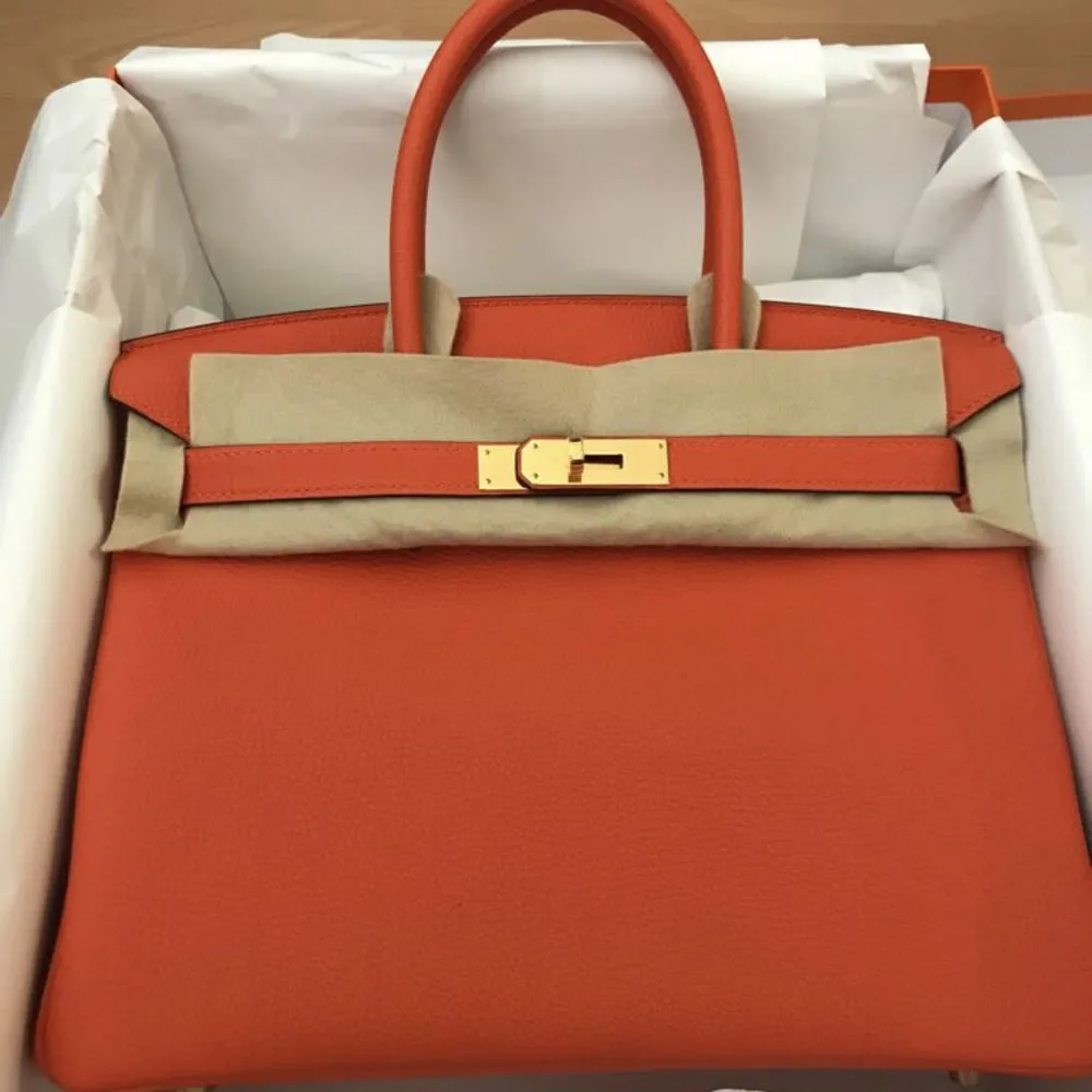 Hermès Birkin 30 Feu Togo Gold Hardware GHW