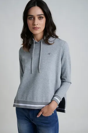 Hooded sweatshirt with lurex details