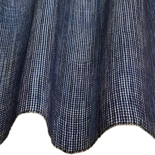 Indigos/Blacks Grid-Weave Melange, Kimono Wool from Japan By the Yard #240