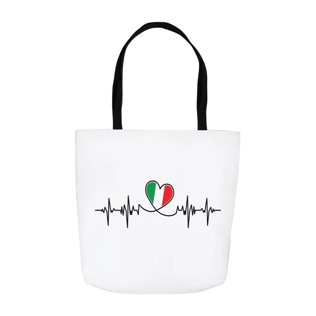 Italian Lifeline Tote Bag - White