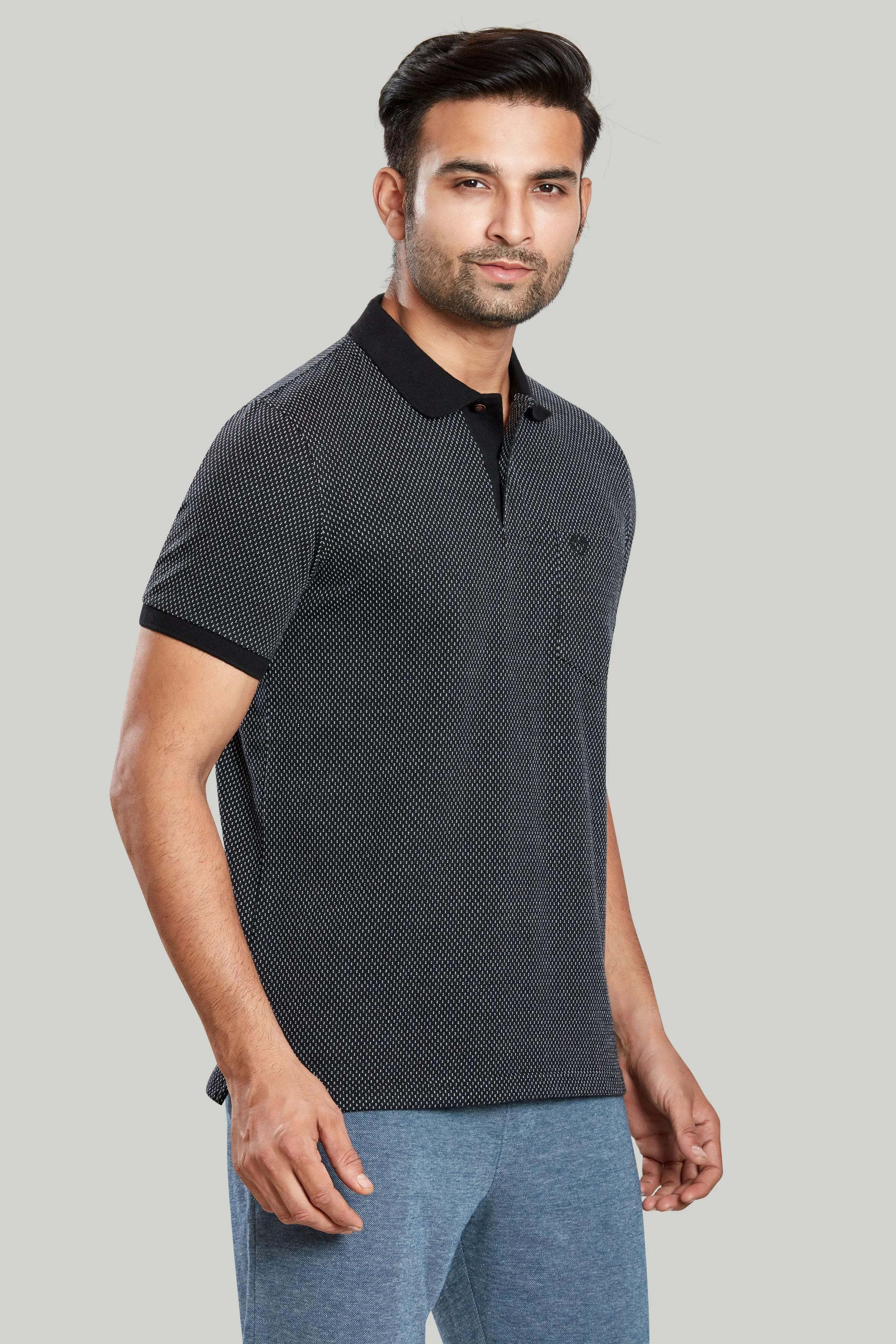 Jacquard Texture Polo