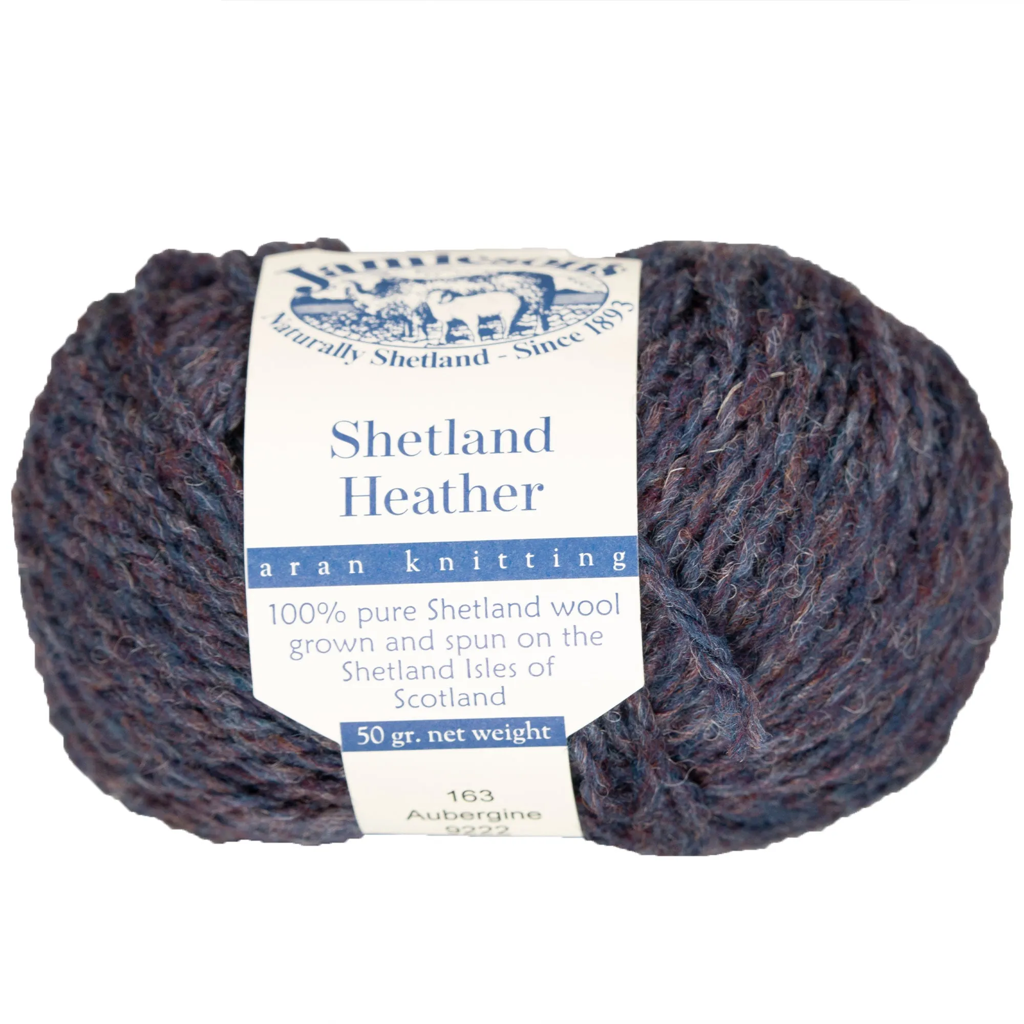 Jamieson's of Shetland Heather Aran Yarn - 163 Aubergine