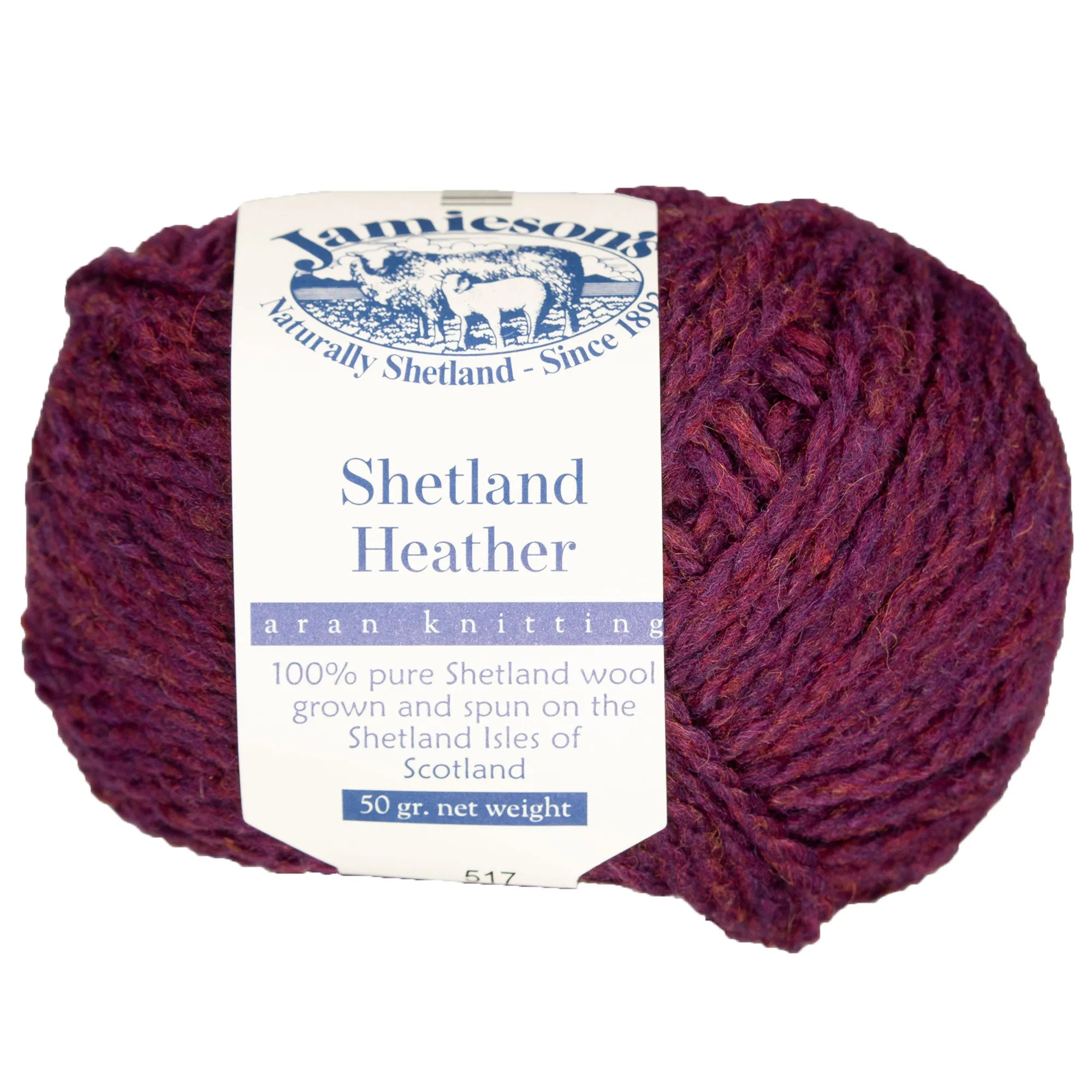 Jamieson's of Shetland Heather Aran Yarn - 517 Mantilla