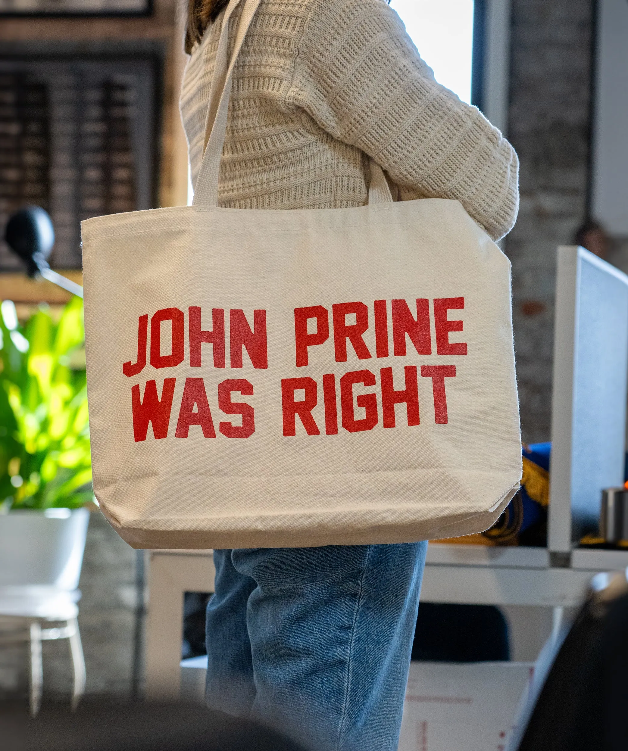 John Prine Was Right Tote Bag • John Prine x Oxford Pennant