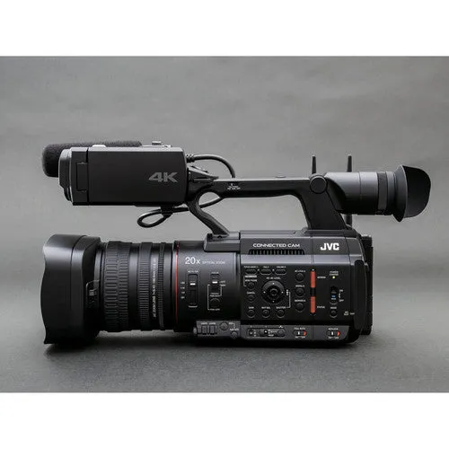 JVC GY-HC550 HandheldConnected Cam1&quot; 4K Broadcast Camcorder with 72'' Tripod, Headphones, Camcorder Bag, 32GB Sandisk ExtremePro Bundle