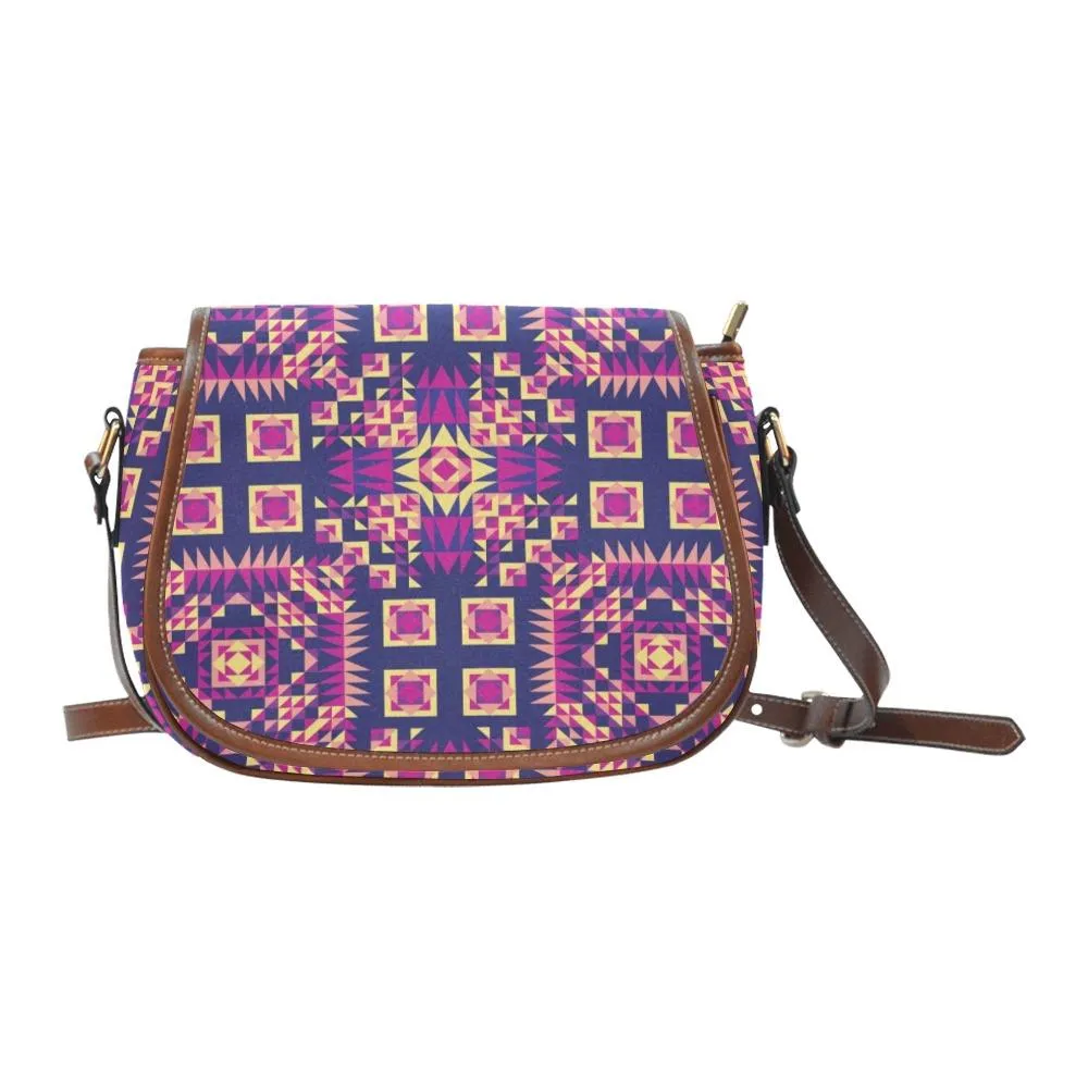 Kaleidoscope Bleu Saddle Bag/Small