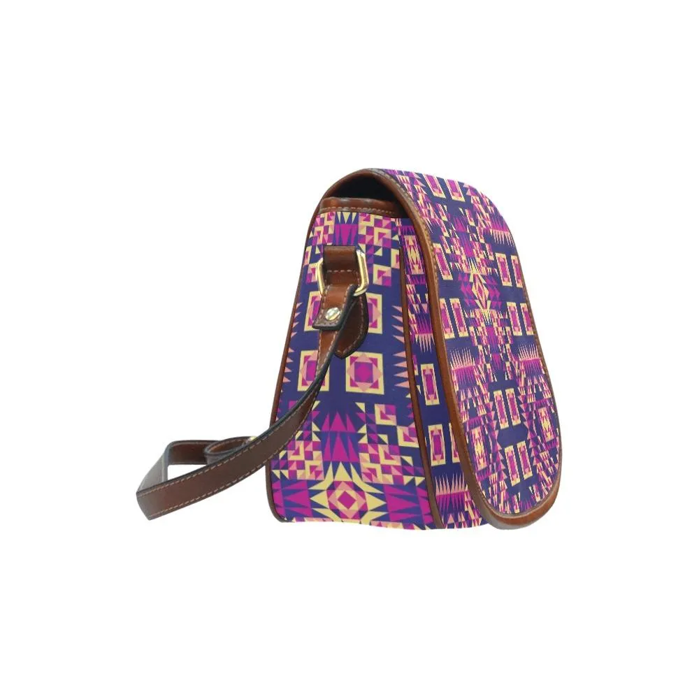 Kaleidoscope Bleu Saddle Bag/Small