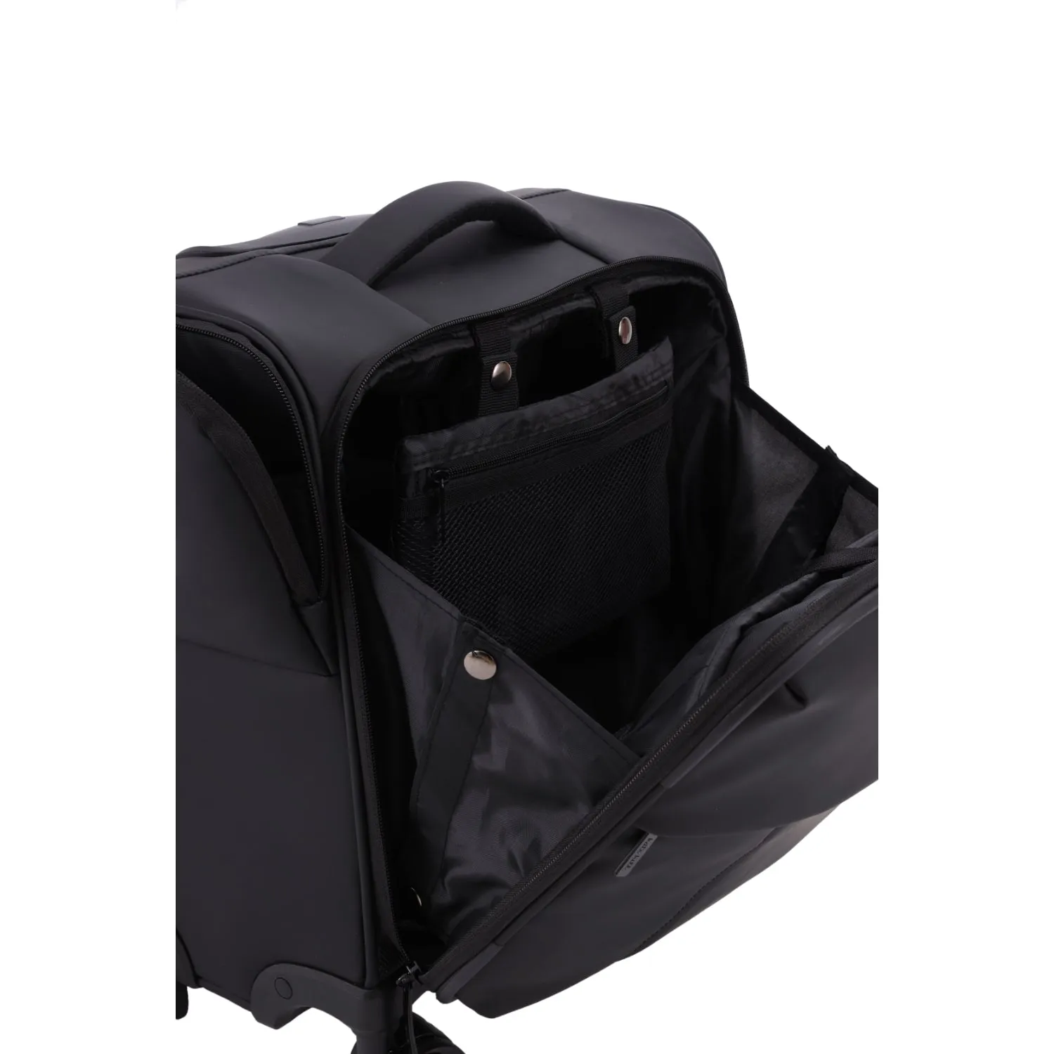 Kate Hill - KL-76-S Willow Black Mini 4 Wheel Carry-On - Black