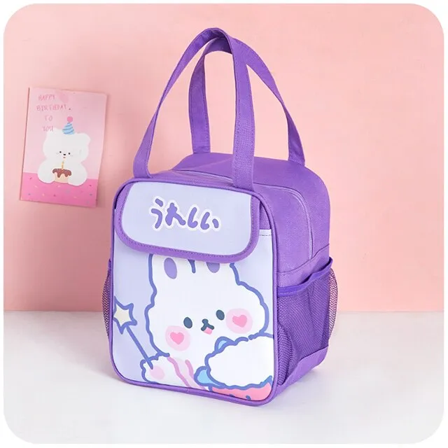 Kawaii Pink Bear Lunch Bag Collection | NEW