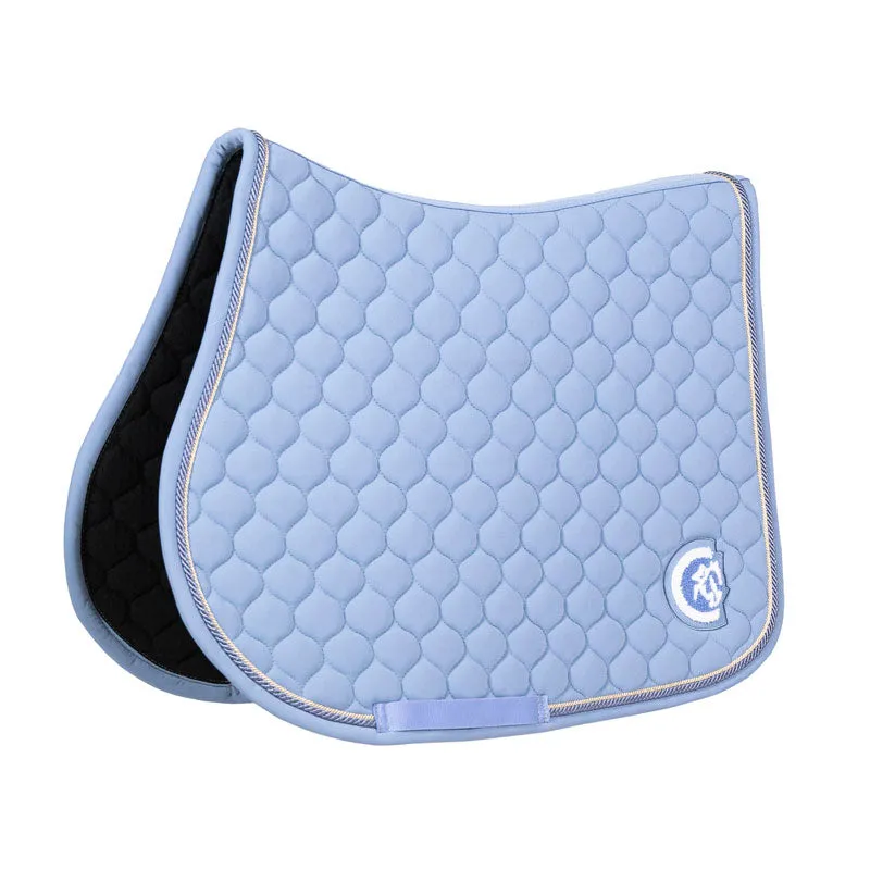 Kentucky Horsewear Saddle Pad Onion Quilt 3D Logo Showjump Light Blue