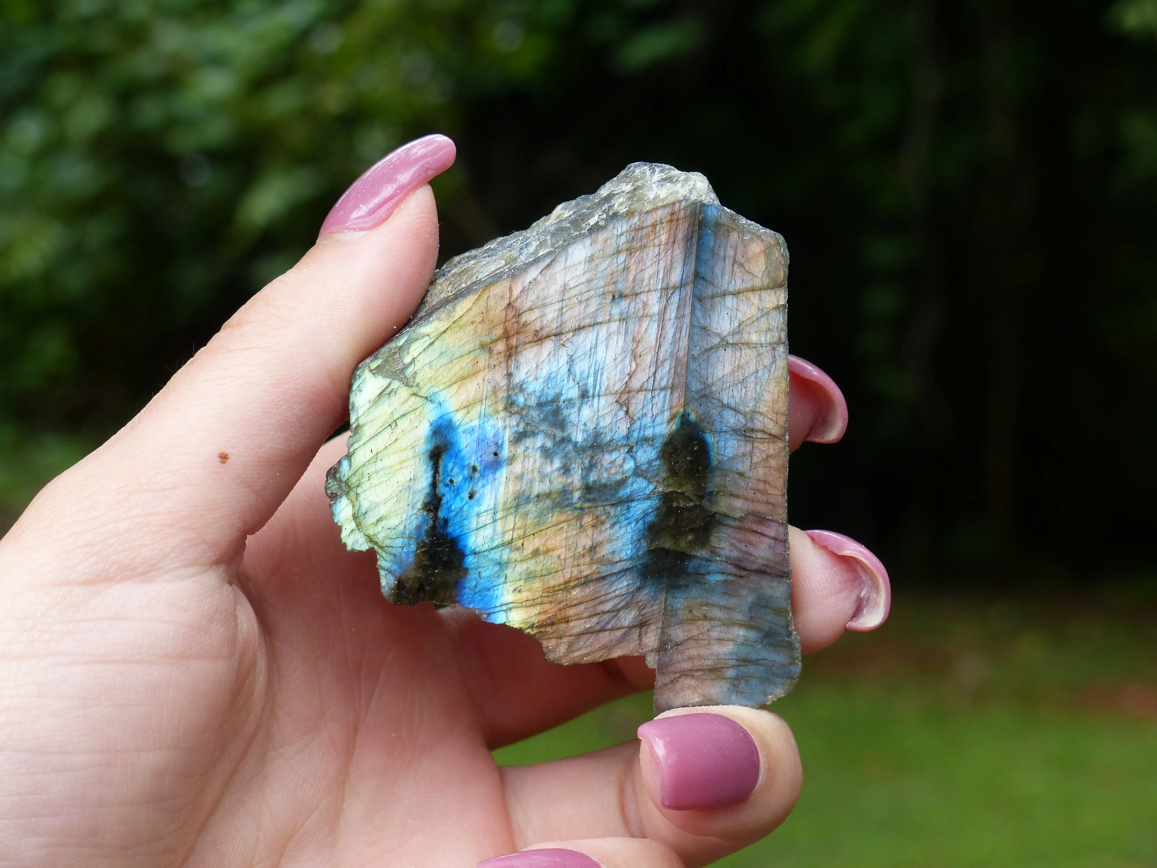 Labradorite Slab, Unique Icy Labradorite (#8)