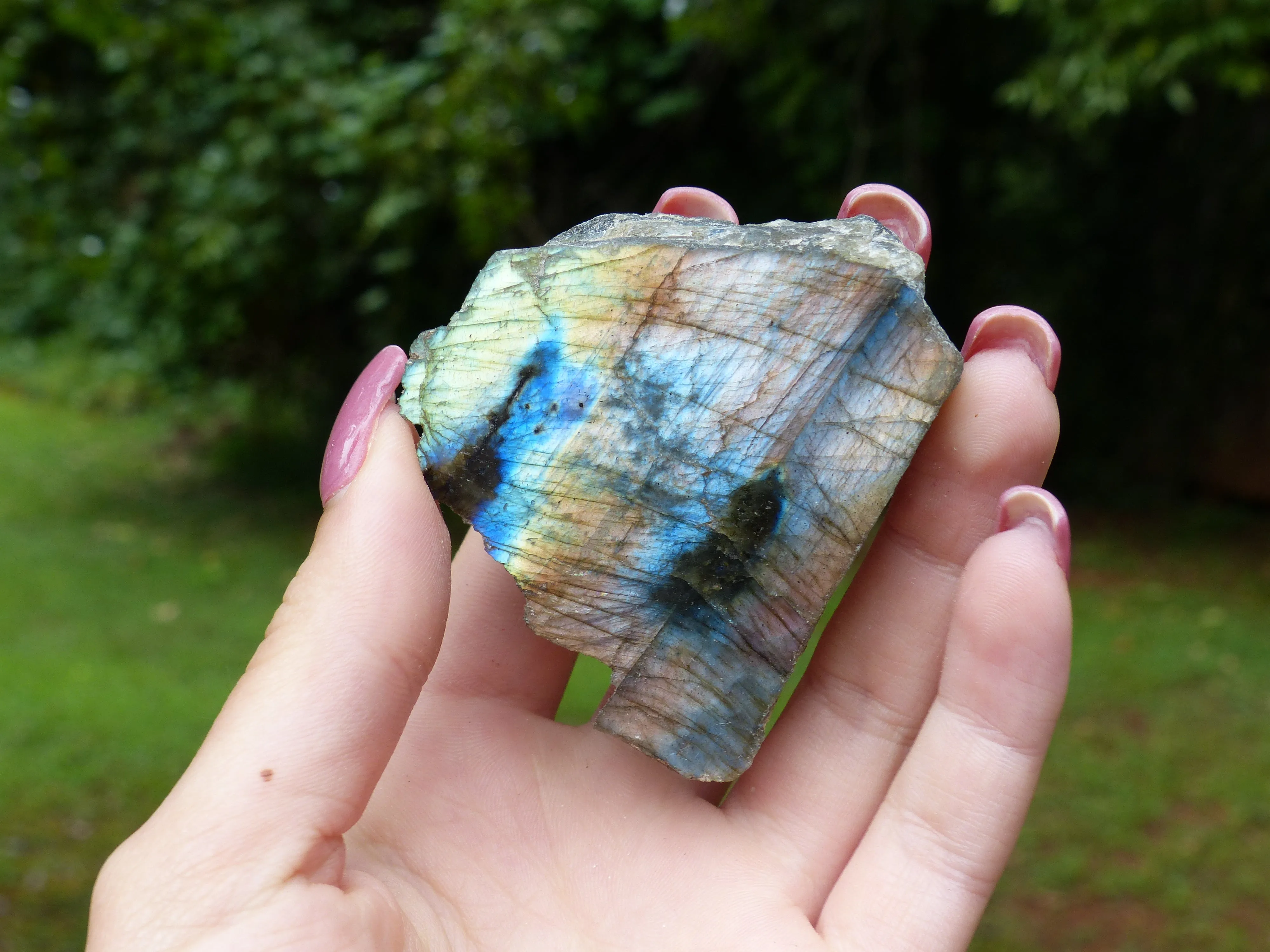 Labradorite Slab, Unique Icy Labradorite (#8)