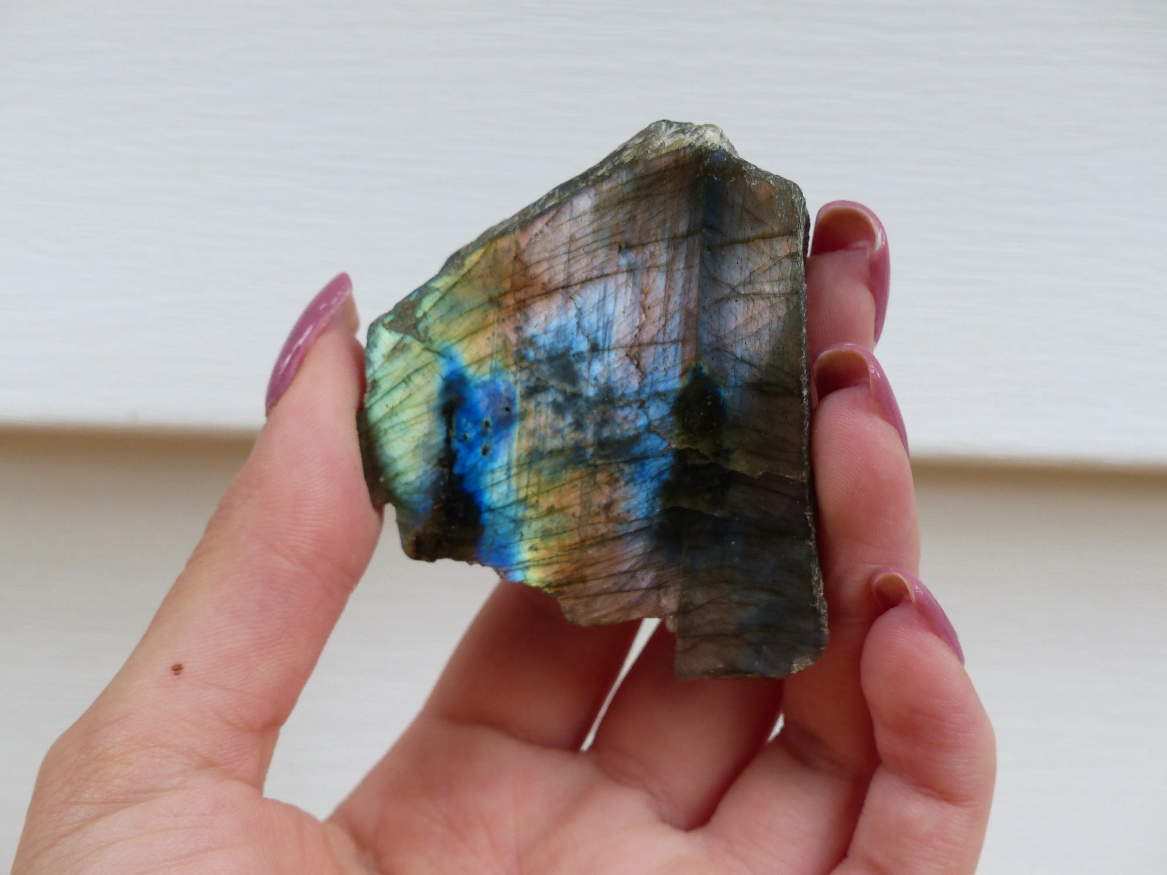 Labradorite Slab, Unique Icy Labradorite (#8)