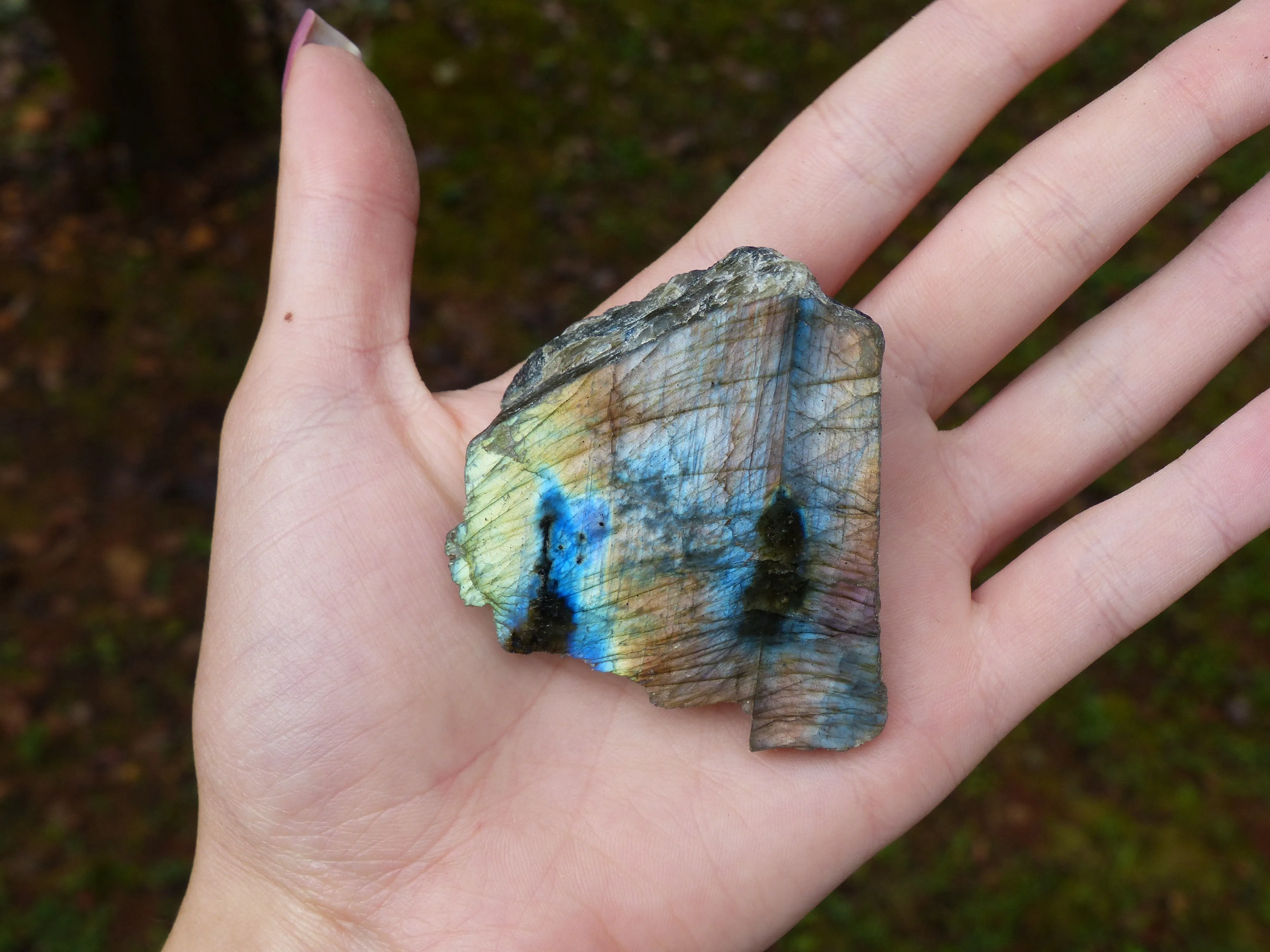 Labradorite Slab, Unique Icy Labradorite (#8)