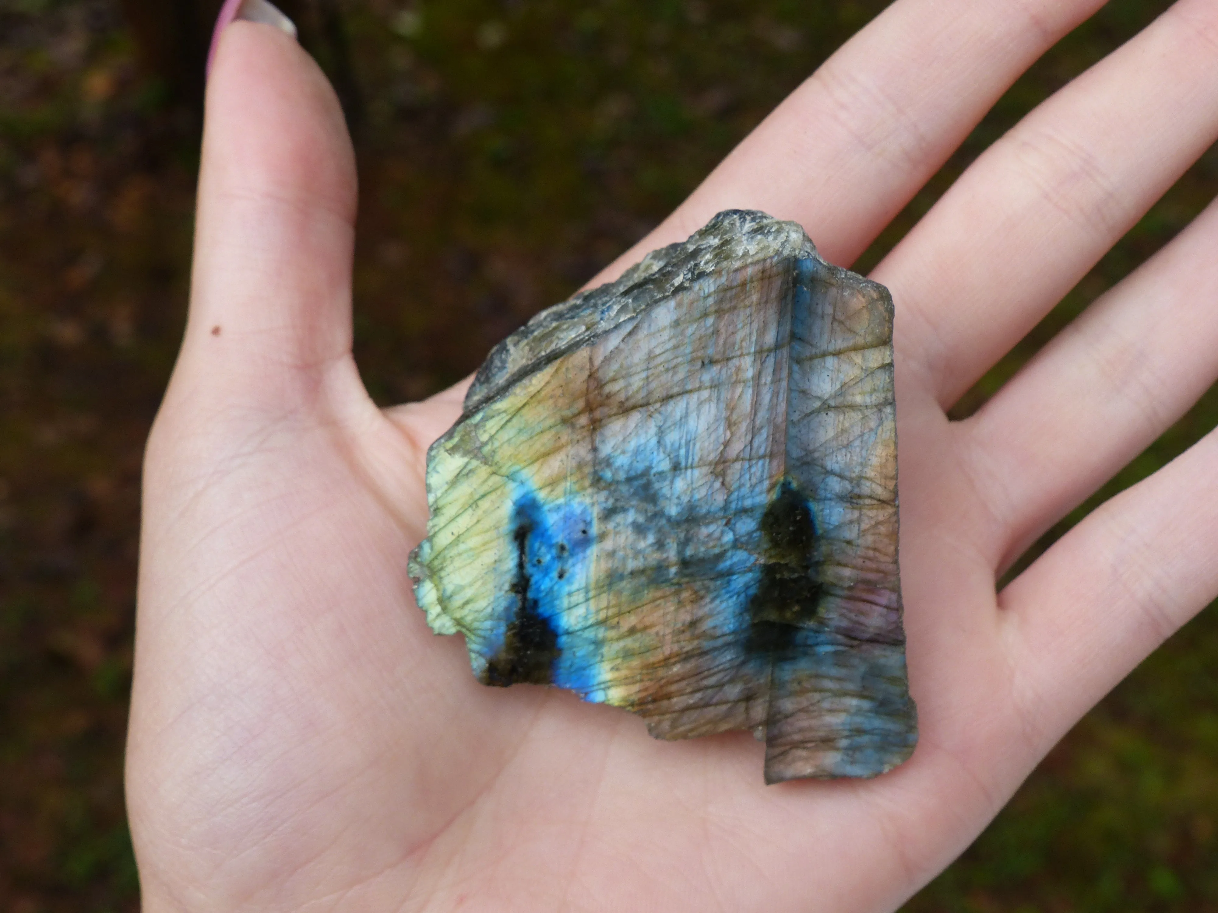 Labradorite Slab, Unique Icy Labradorite (#8)