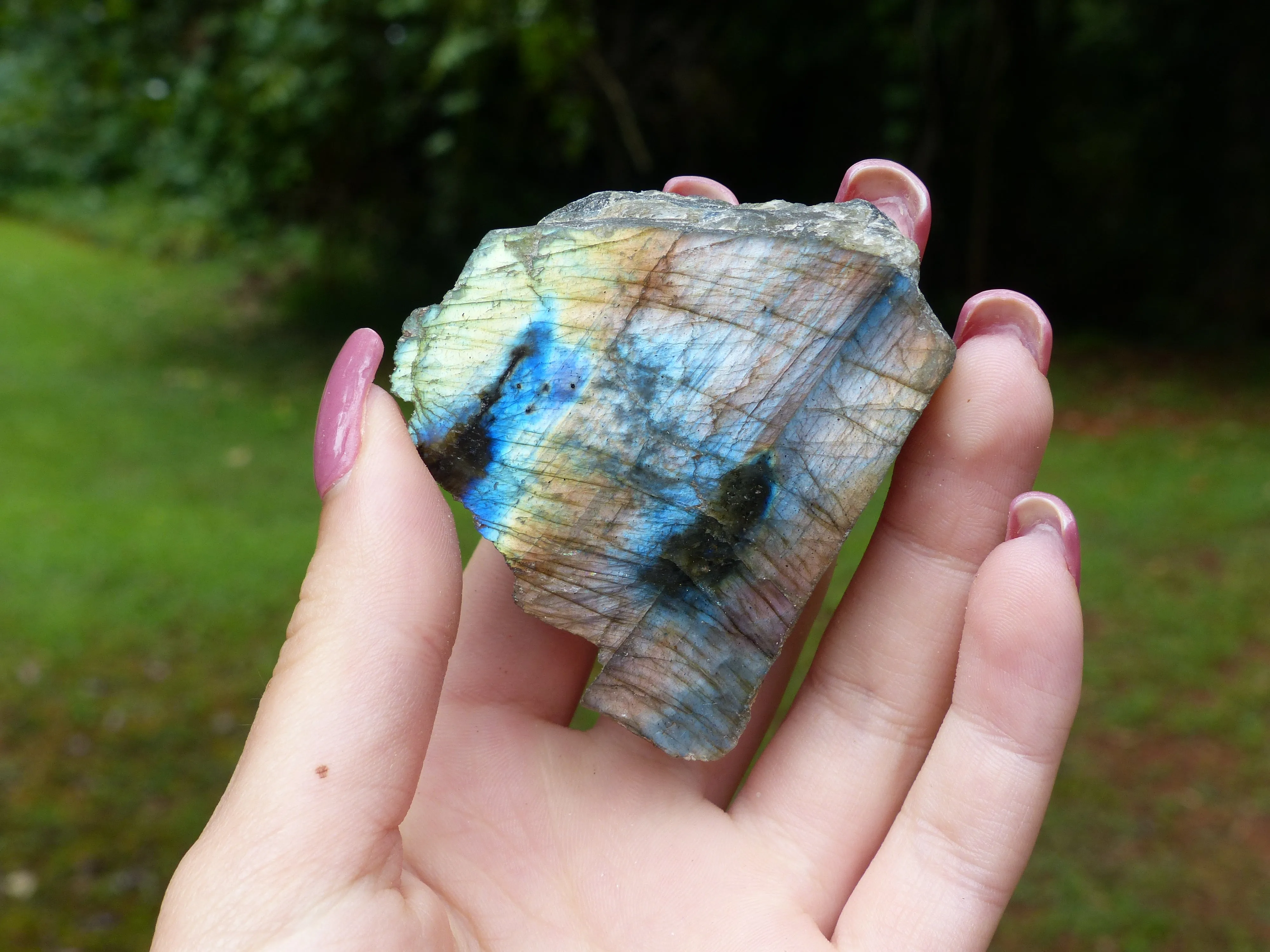 Labradorite Slab, Unique Icy Labradorite (#8)