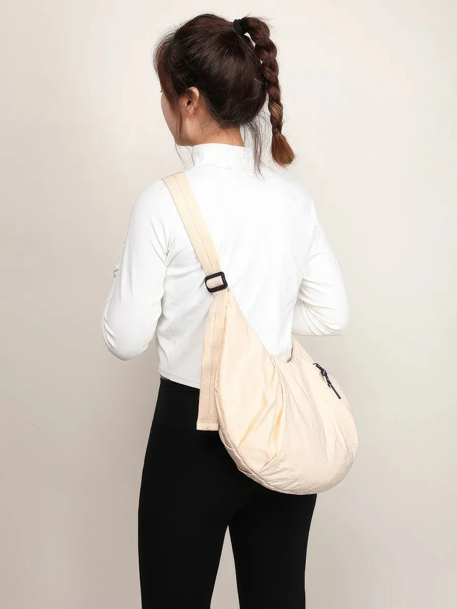 Large capacity crossbody bag nylon dumpling bag