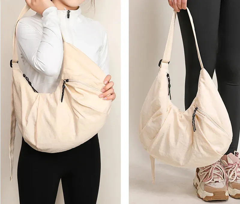 Large capacity crossbody bag nylon dumpling bag