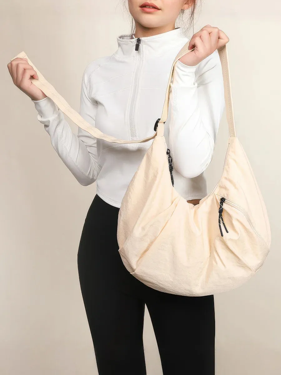 Large capacity crossbody bag nylon dumpling bag