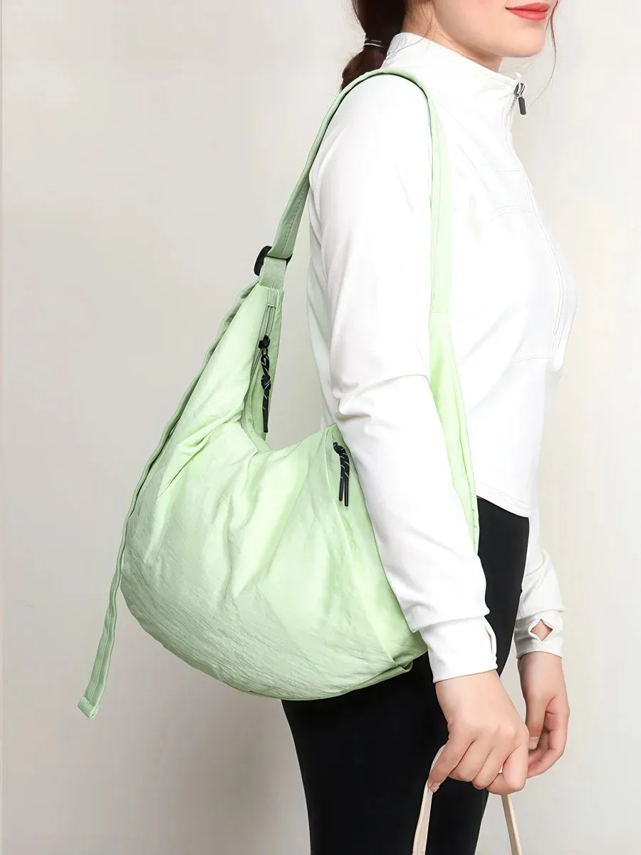 Large capacity crossbody bag nylon dumpling bag