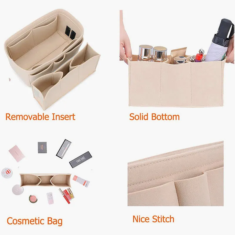 Large Capacity Household Storage Bag Multi Compartment Felt Bag