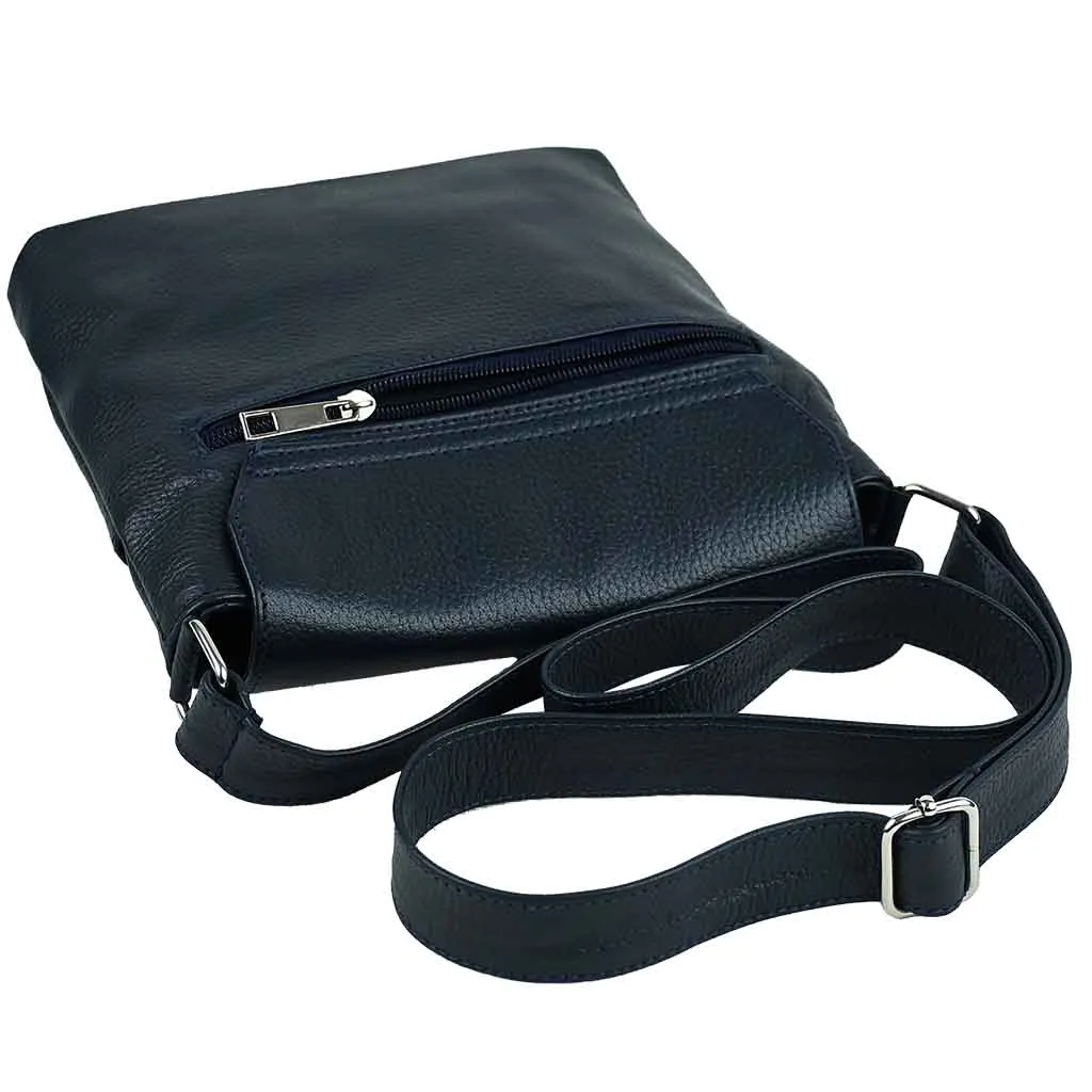 Leather Crossbody Bag Blue Rover Tablet Bag