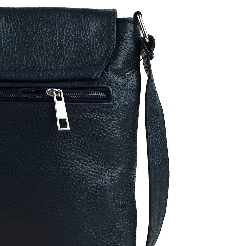 Leather Crossbody Bag Blue Rover Tablet Bag