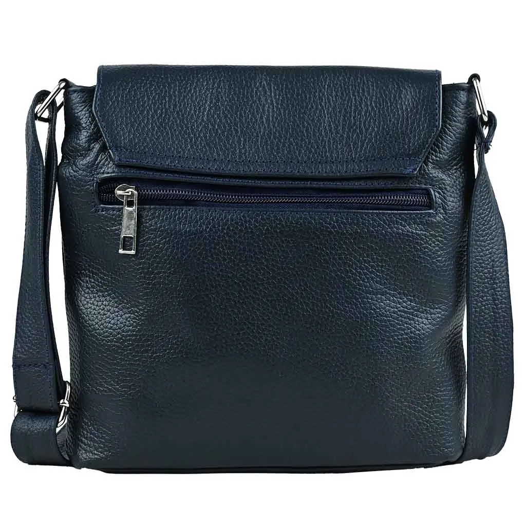 Leather Crossbody Bag Blue Rover Tablet Bag