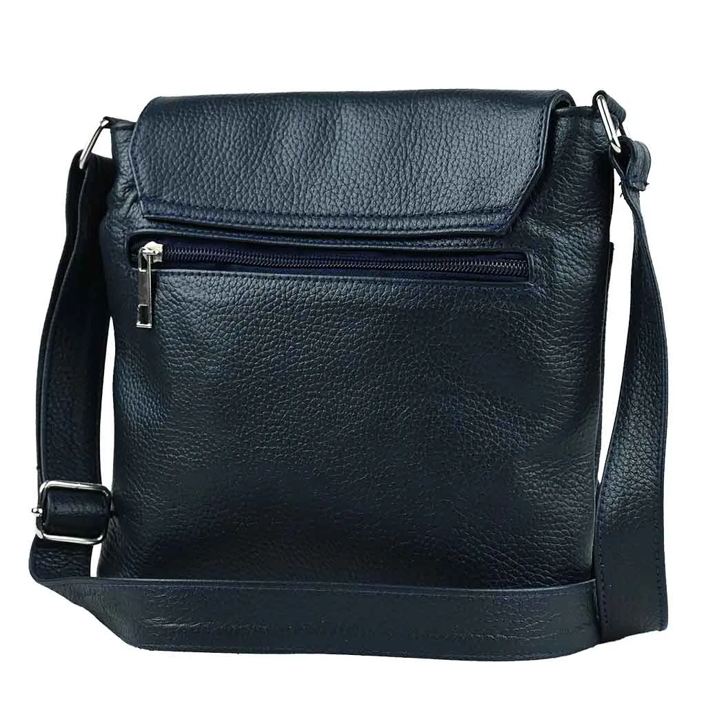 Leather Crossbody Bag Blue Rover Tablet Bag