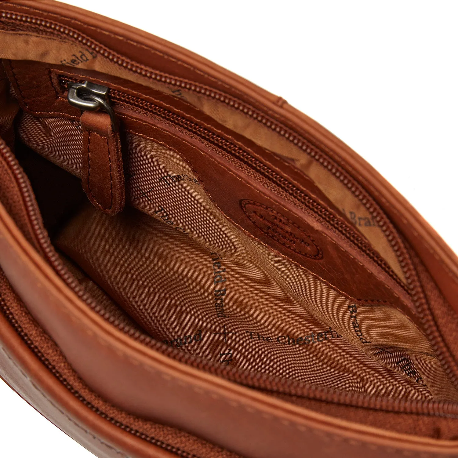 Leather Shoulder Bag Cognac Salerno