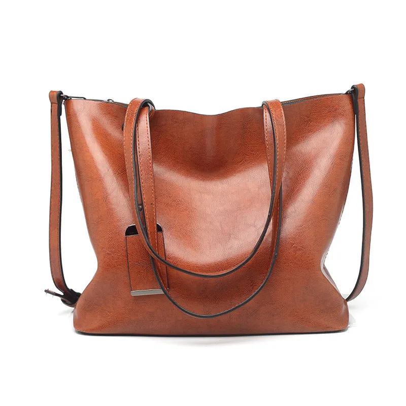 Leather Tote Bag, Leather Purse with Zipper, Crossbody Bag