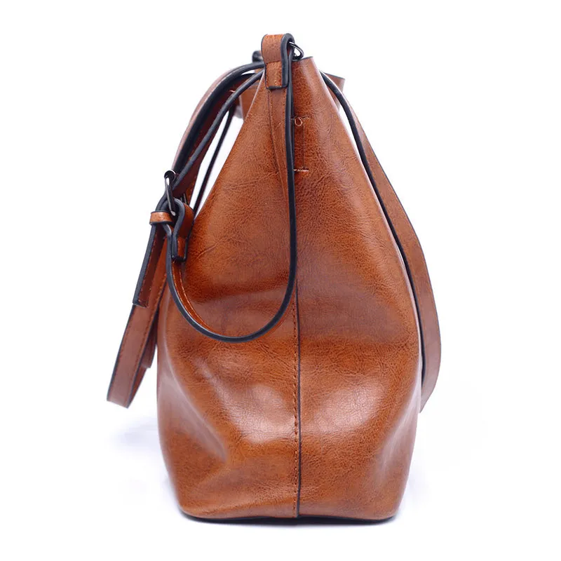 Leather Tote Bag, Leather Purse with Zipper, Crossbody Bag