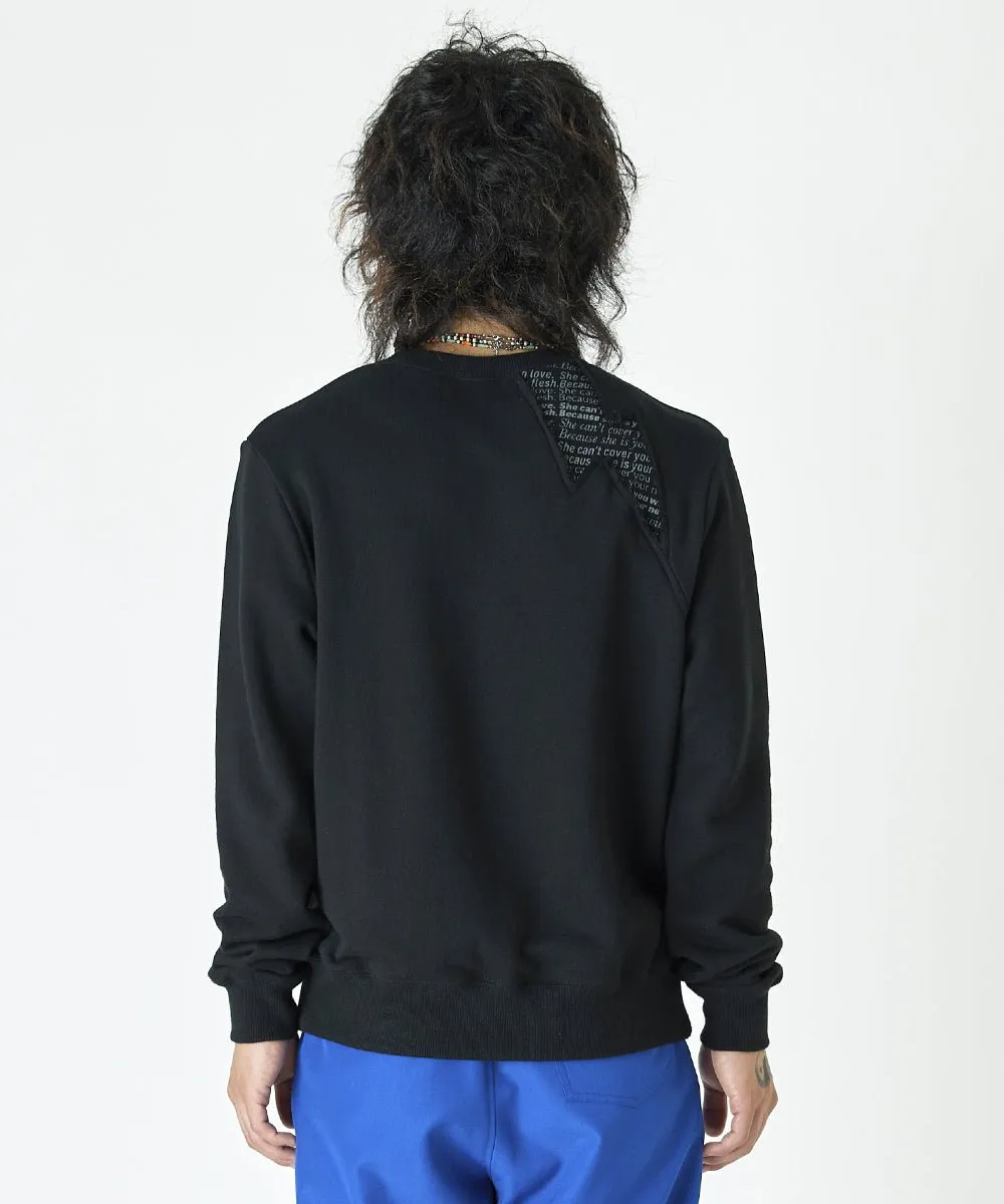 Lightning details pullover - BLACK