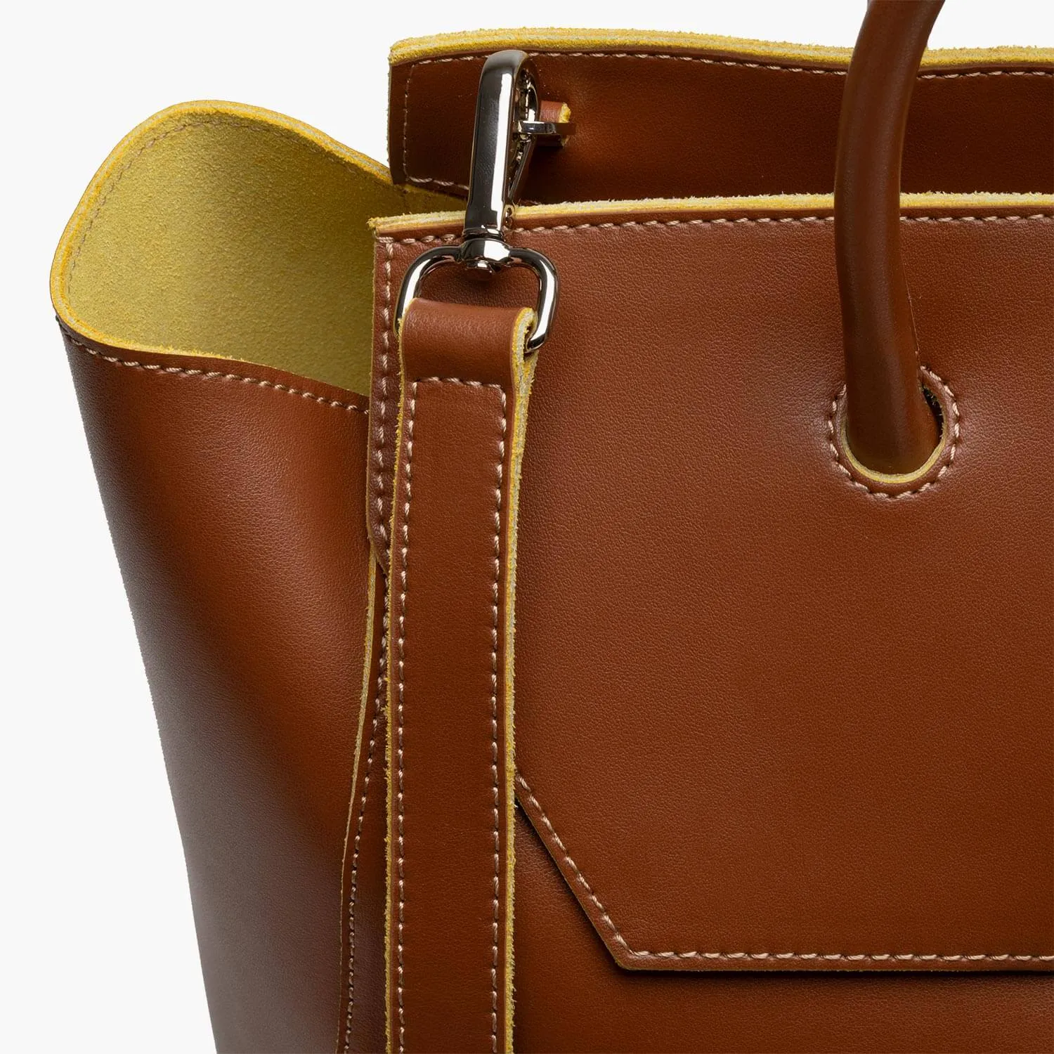 Loren Large Leather Tote Bag - Saddle