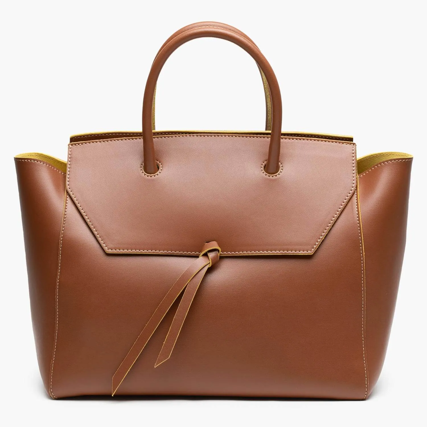 Loren Large Leather Tote Bag - Saddle