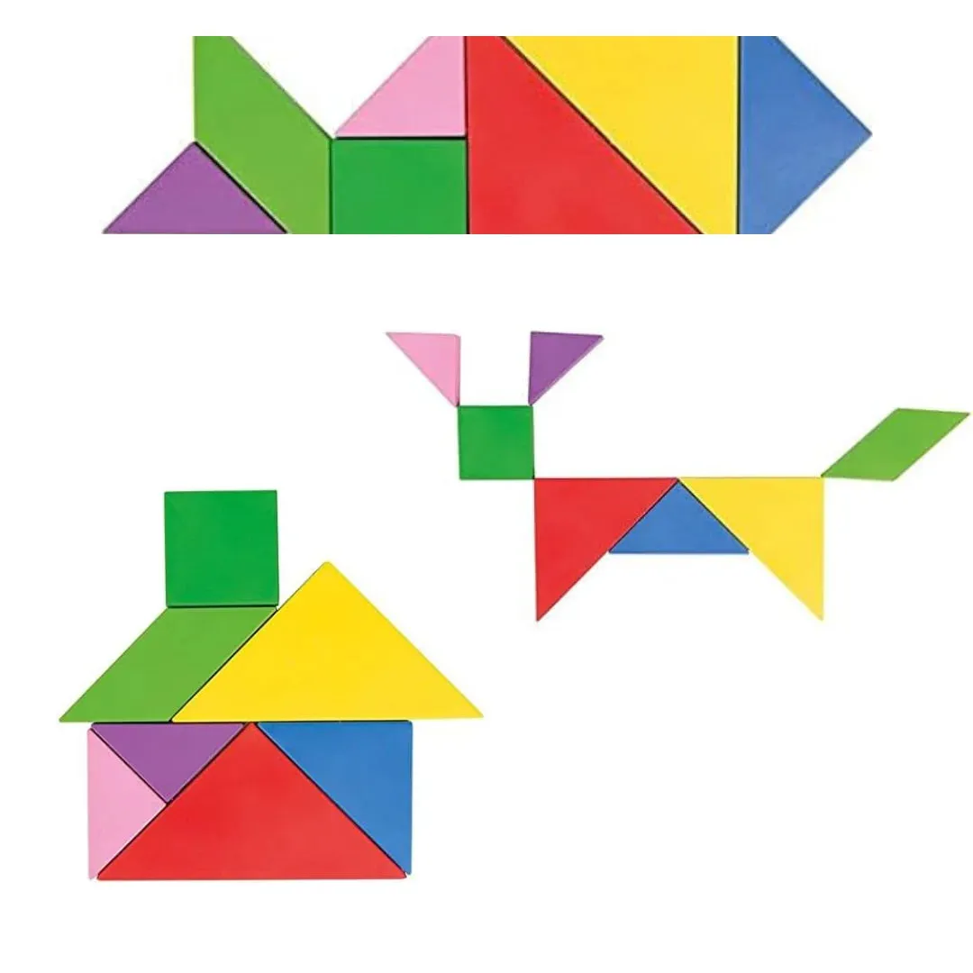 Magnetic tangram book