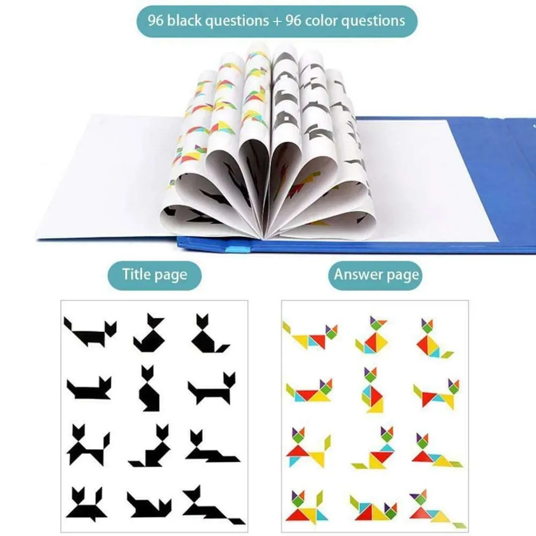 Magnetic tangram book