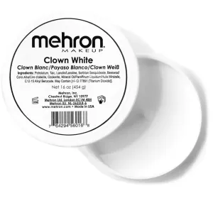 Mehron Makeup Clown White Professional Face Paint Cream Makeup | White Face Paint Makeup for Stage, Film, Cosplay, & Mime | Halloween Clown Makeup 16 oz (453g) 16 Ounce