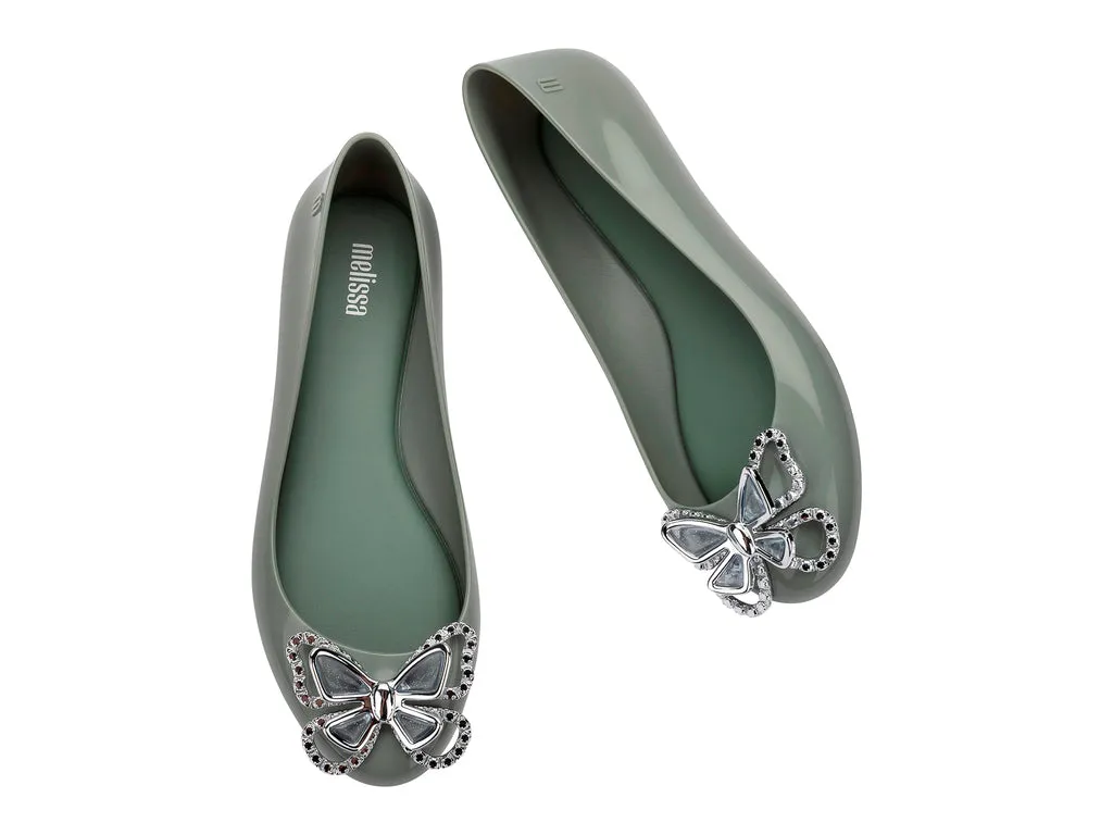 Melissa Sweet Love Fly AD Butterfly Embellished Green Ballerinas