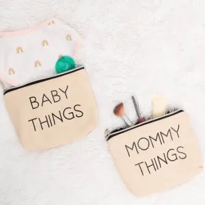 Mommy   Baby Canvas Pouches