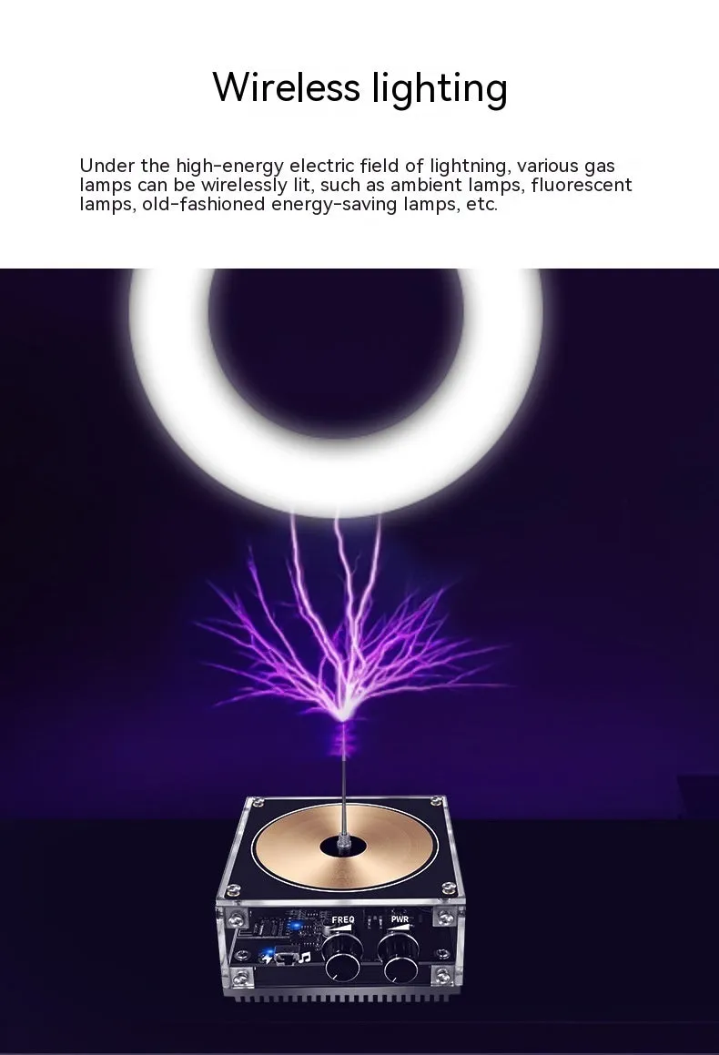 Music Tesla Coil Hand-touching Lightning Bluetooth In Palm