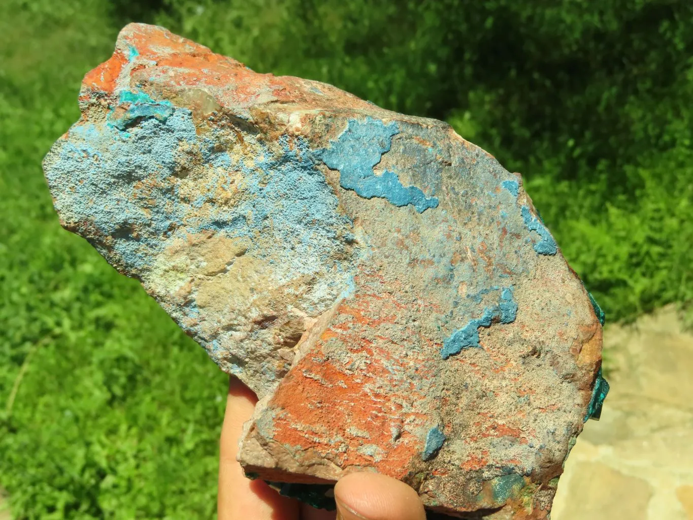 Natural Emerald Green Dioptase With Blue Shattuckite x 1 From Tantara, Congo