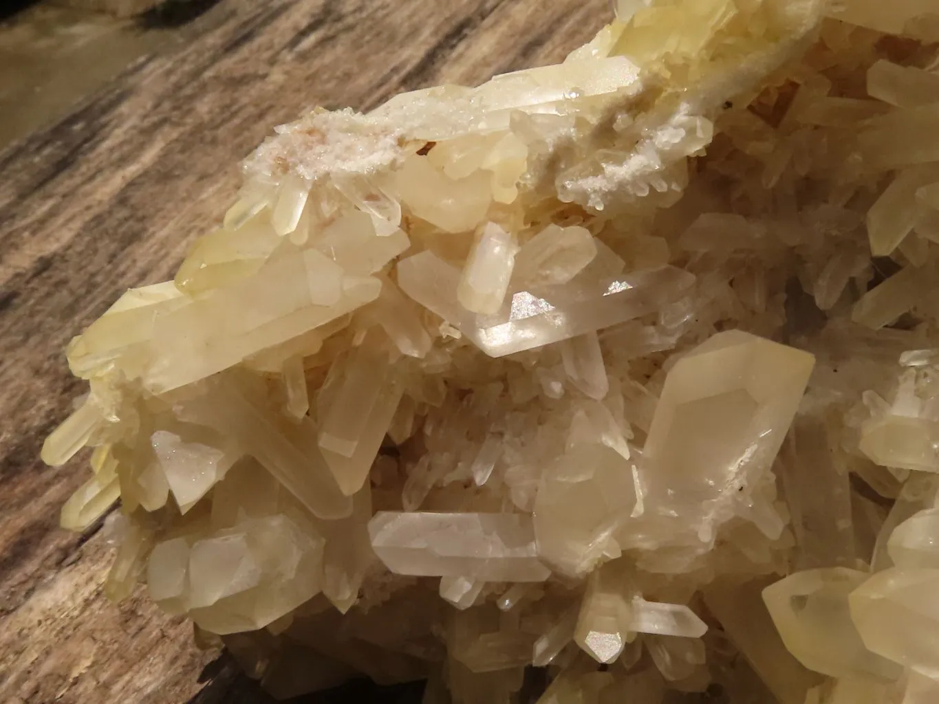 Natural Extra Large Clear Quartz Cluster With Golden Limonite Tint x 1 From Madagascar