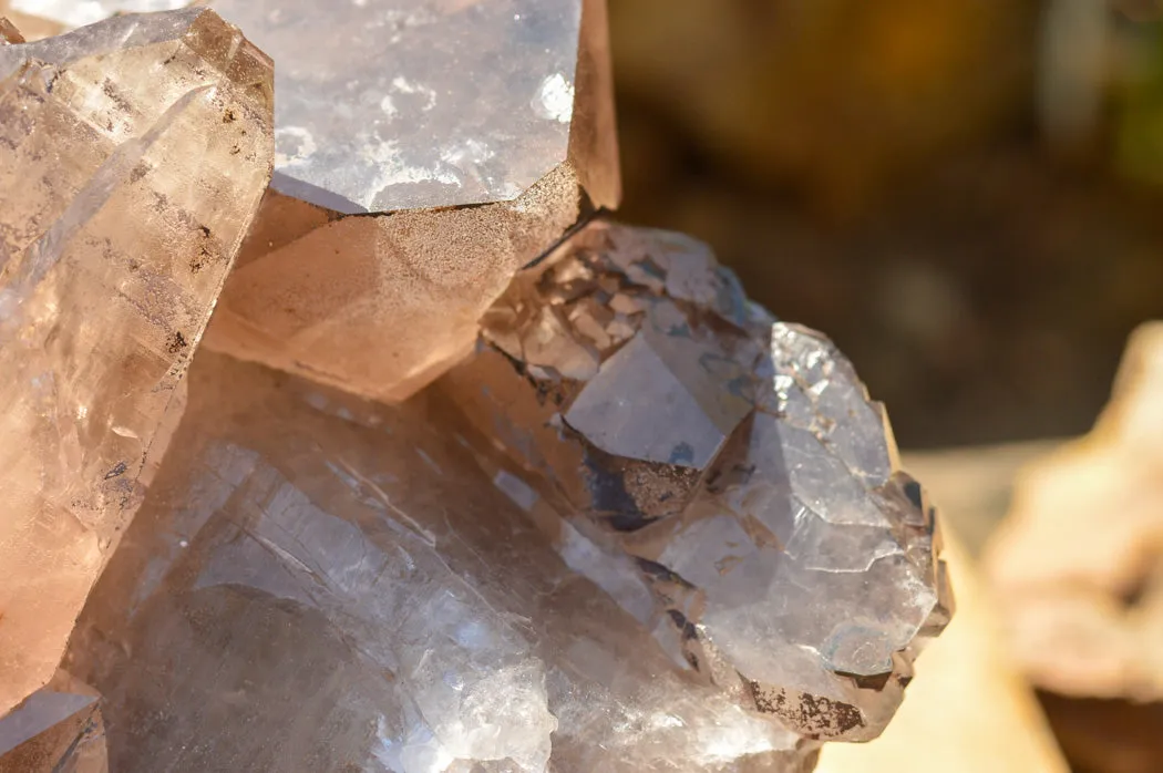 Natural Extra Large Self Healed Smokey Quartz Crystal Cluster x 1 From Mt. Mulanje, Malawi