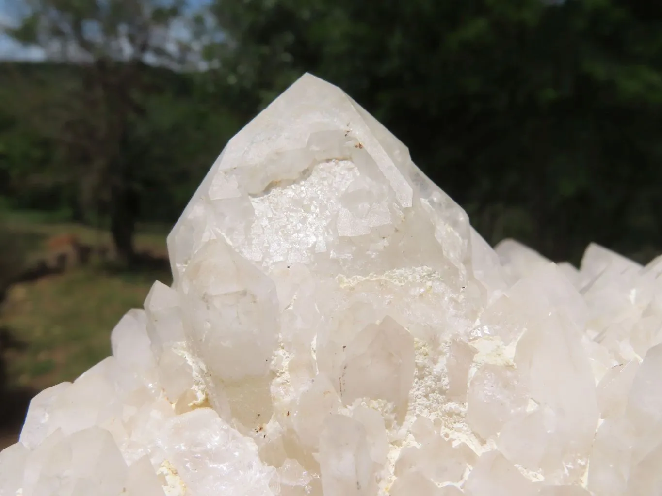 Natural Extra Large Window & White Phantom Cascading Quartz Cluster x 1 From Ivato, Madagascar