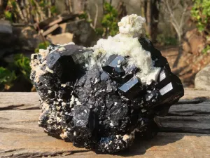 Natural Fluorescent Hyalite Opal Specimen With Schorl  x 1 From Erongo, Namibia