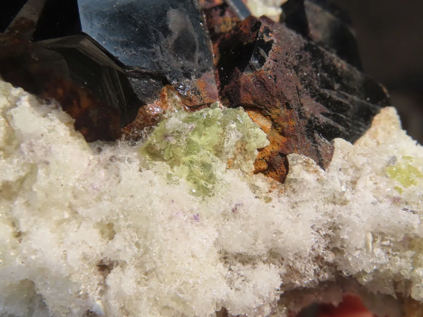 Natural Fluorescent Hyalite Opal Specimen With Schorl  x 1 From Erongo, Namibia